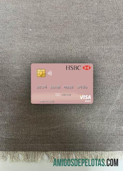 Cartão de débito Visa do banco HSBC da Turquia Photolook Front modelo